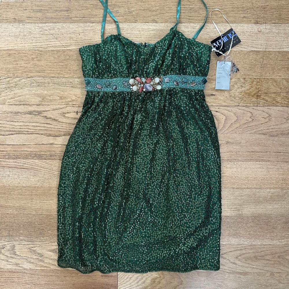 Short sequined cocktail dress Julian Joyce by Mandalay, new
